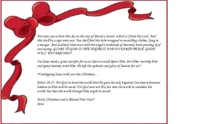 Christmas message 2